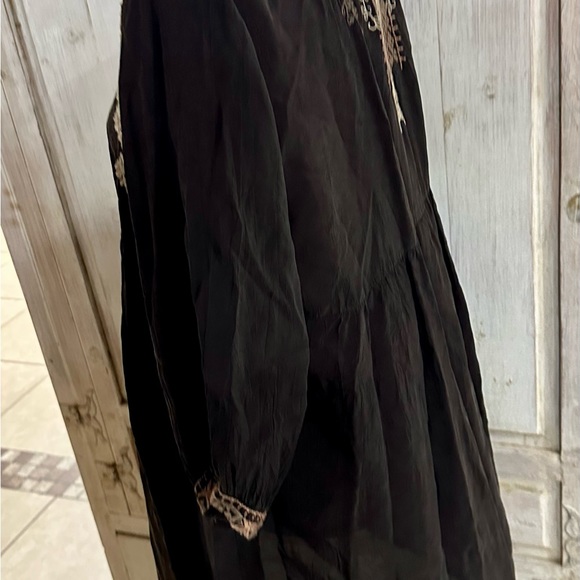 Johnny Was Dress Duster Cover up dark brown embroidered - Picture 9 of 16